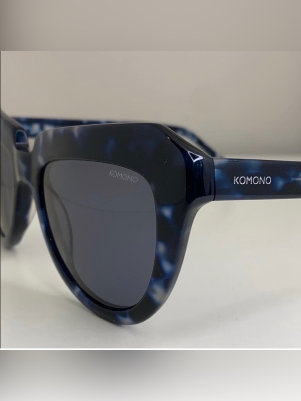 KOMONO Blue Tortoiseshell Cat Eye Sunglasses - Women - Picture 5 of 8
